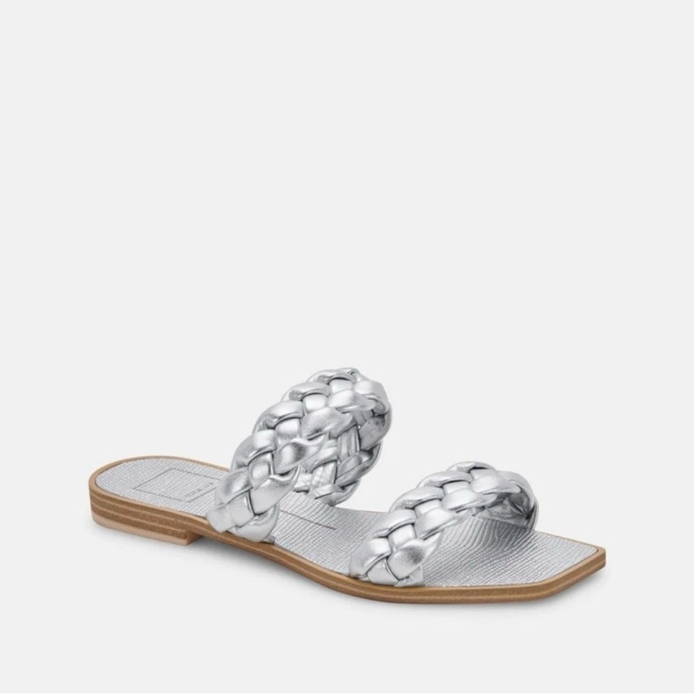 Dolce Vita Silver Braided Women's Sandals size 7.5